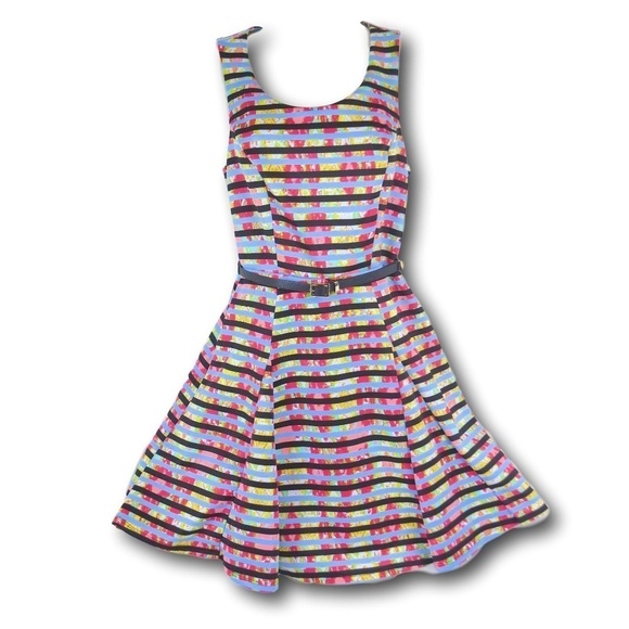 My Michelle Sleeveless Belted Dress 7 - Picture 1 of 2